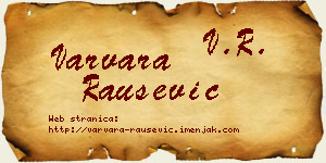 Varvara Raušević vizit kartica